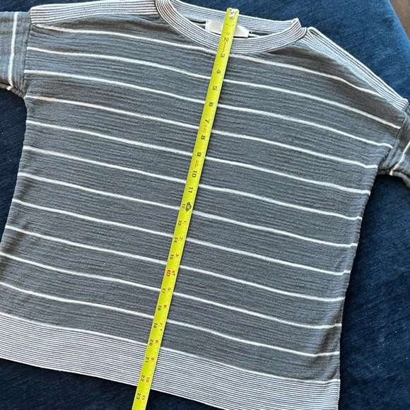 LOFT Striped and Split Shoulder Sweater Small - Picture 9 of 12